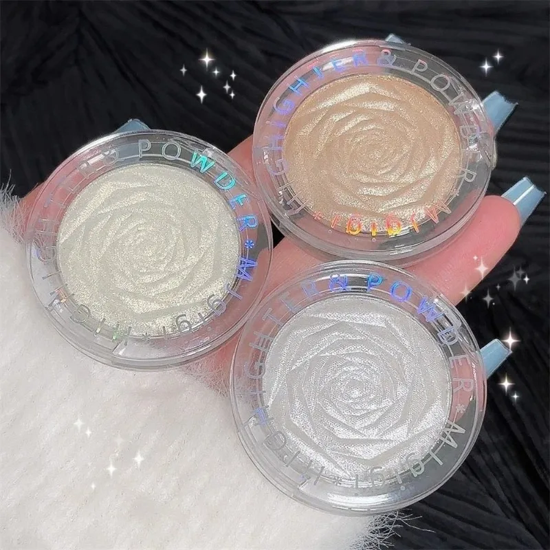3D Rose Diamond Highlighter Powder Palette Glitter Brighten Makeup Bronzer Shimmer Luxury High Gloss Glow Face Contour Cosmetics - Image 6