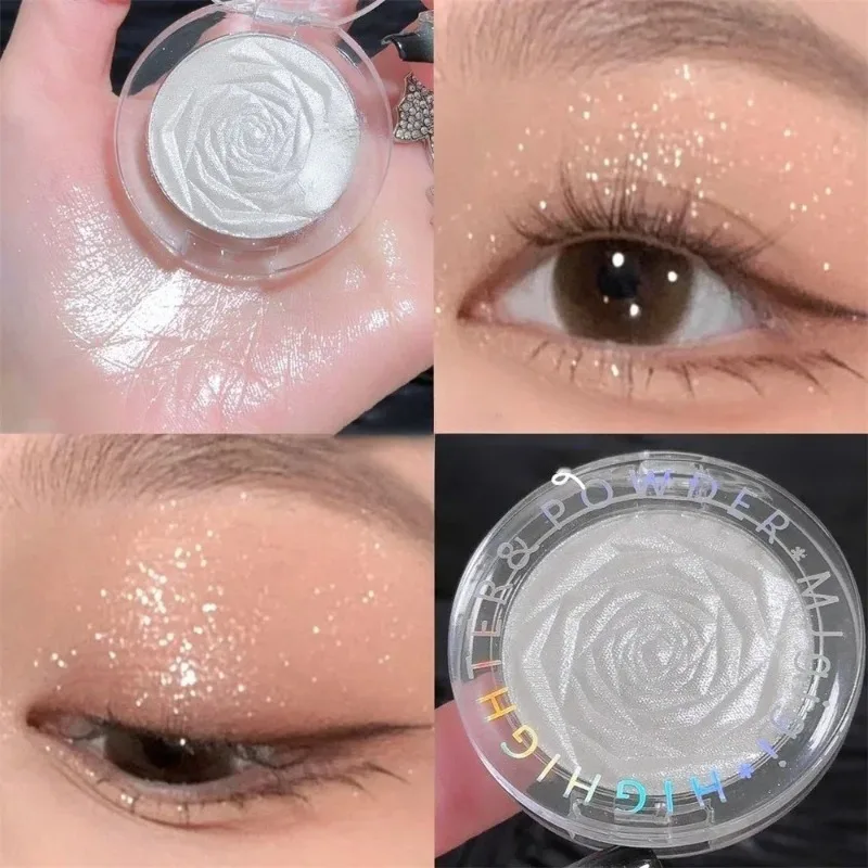3D Rose Diamond Highlighter Powder Palette Glitter Brighten Makeup Bronzer Shimmer Luxury High Gloss Glow Face Contour Cosmetics - Image 5