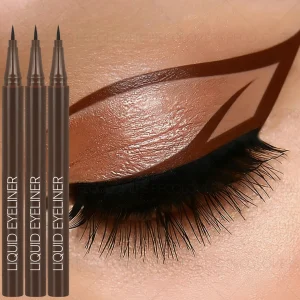 3PCS/Set Waterproof Silky Eyeliner - Ultra-fine Tip, Smokey Eye Effect, Quick Drying, Smudge-proof, Creates A Charming Eye Look