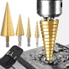 4-32mm premium titanium coated metal hexagonal pagoda drill bit high-speed steel step drill bit set woodworking drill bit metric
