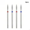 4pcs Cuticle Drill Bits 3/32'' Professional Cuticle Clean Drill Bits For Nail Drill Round Ball Head Cuticle Cleaner
