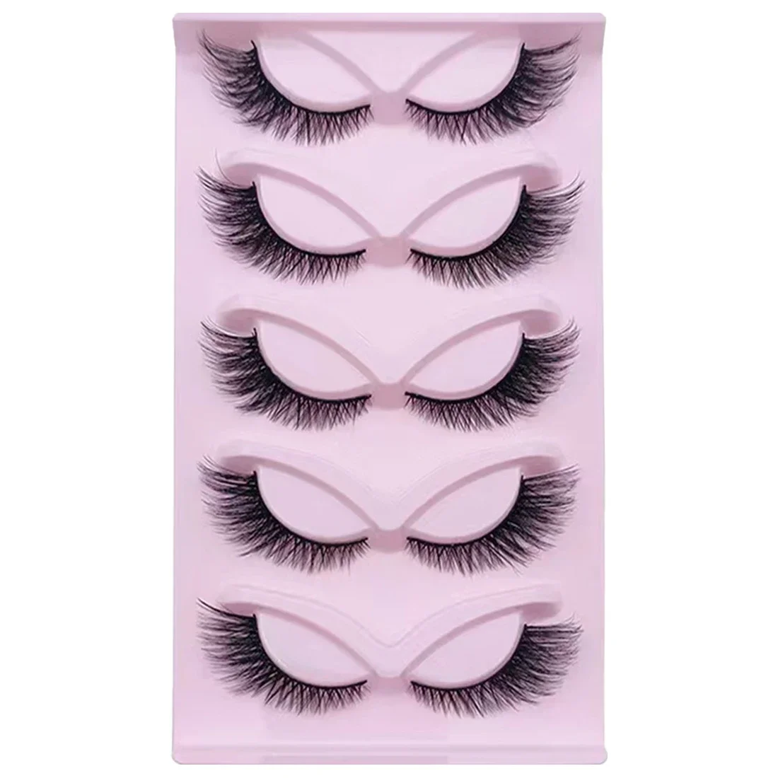 5 Pairs Cat Eye Lashes Long Lashes Cat Eye Look Wispy Lashes Eye End Elongated Strip Thick False Eyelashes - Image 6