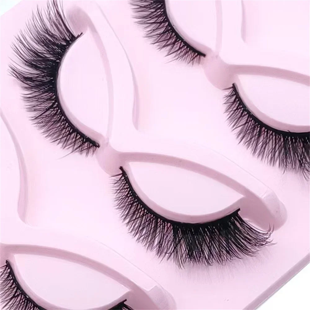 5 Pairs Cat Eye Lashes Long Lashes Cat Eye Look Wispy Lashes Eye End Elongated Strip Thick False Eyelashes - Image 3