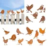 5 Pieces Iron Bird Decoration Bird Silhouette Ornaments for Garden Gates
