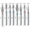 5/10Pcs/set Diamond Nail Drill Bit Rotate Burr Milling Nail Cutter Bits Electric Drill Machine for Manicure Pedicure Tools