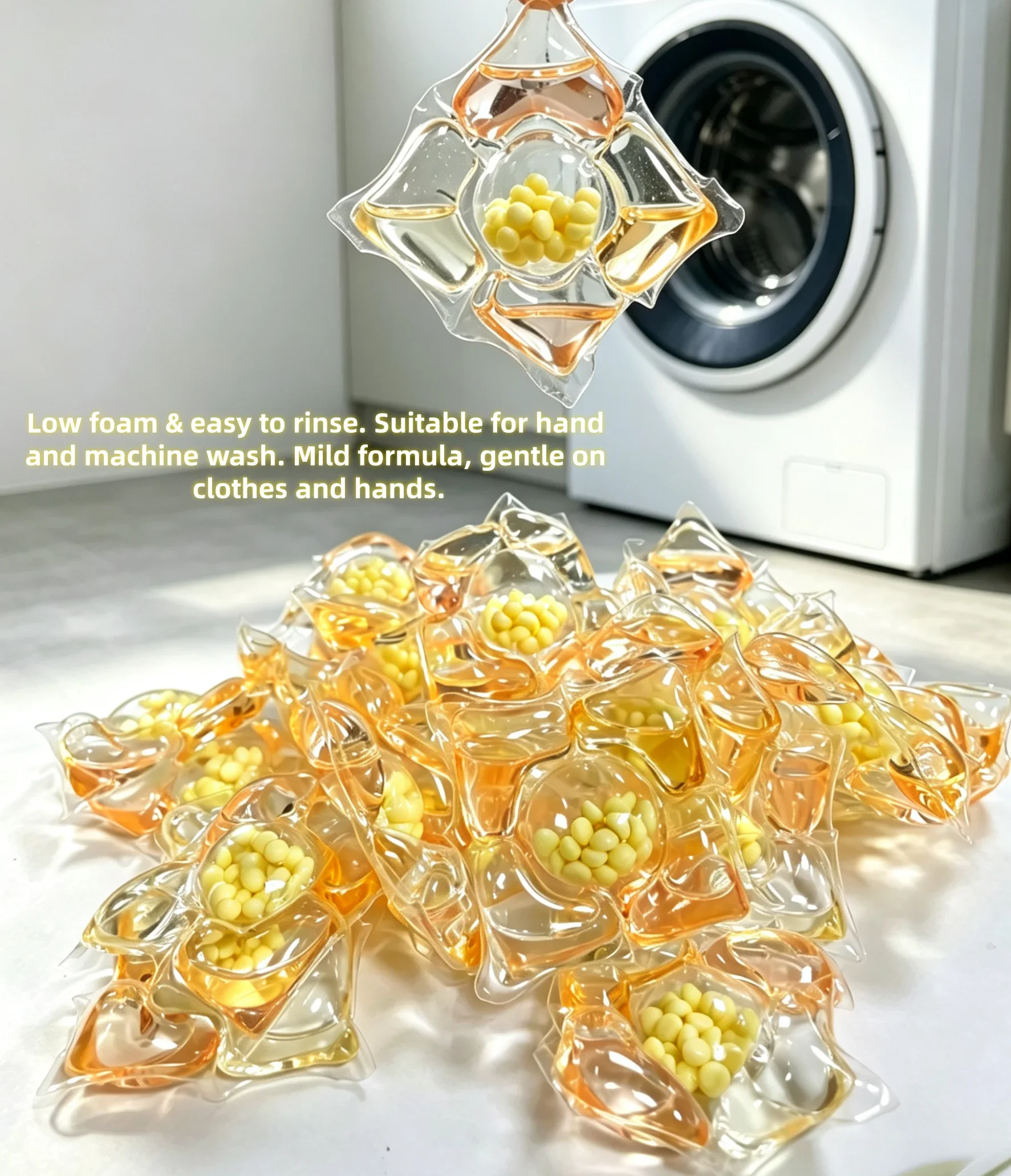 5D Freesia scent Laundry Pods, 30pcs/bag 60pcs/barrel Effective Dirt Remover Laundry Detergent for Daily Clothes Washing - Image 2