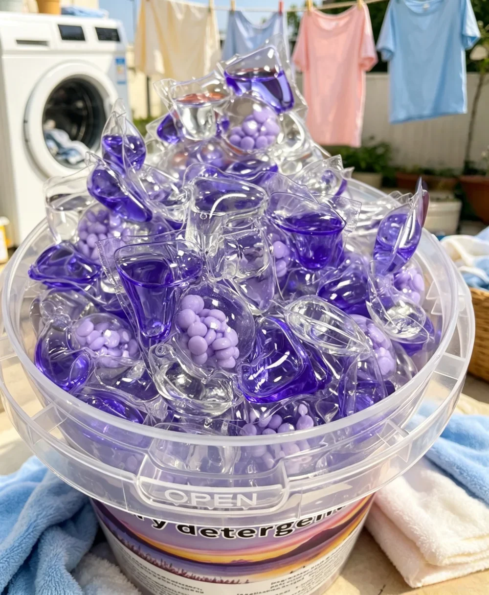 5D Functions Lavender Laundry Pods, 30pcs/bag 60pcs/barrel Effective Dirt Remover Laundry Detergent for Daily Clothes Washing - Image 6