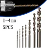 5pcs HSS Drill Bit M35 Cobalt Drill Bit 1-4mm For Stainless Steel Metal Wood Hole Cutter Drilling Tool