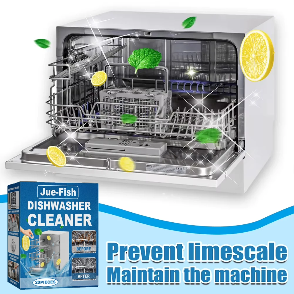 80/40/20pcs Dishwasher Cleaner Oil Dirt Removal Deodorizer Cleaning Tablets Limescale Remover Efficiently Kitchen Cleaning Tools - Image 4