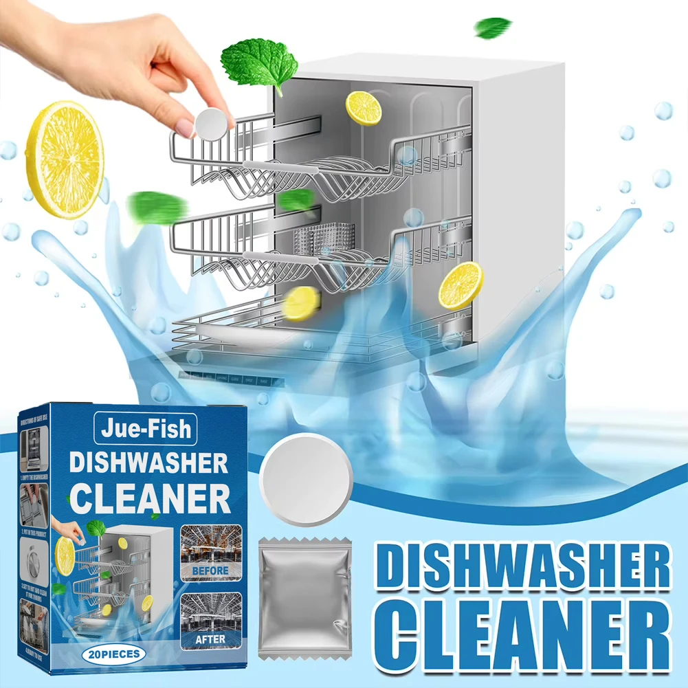 80/40/20pcs Dishwasher Cleaner Oil Dirt Removal Deodorizer Cleaning Tablets Limescale Remover Efficiently Kitchen Cleaning Tools - Image 3