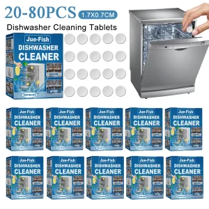 80/40/20pcs Dishwasher Cleaner Oil Dirt Removal Deodorizer Cleaning Tablets Limescale Remover Efficiently Kitchen Cleaning Tools