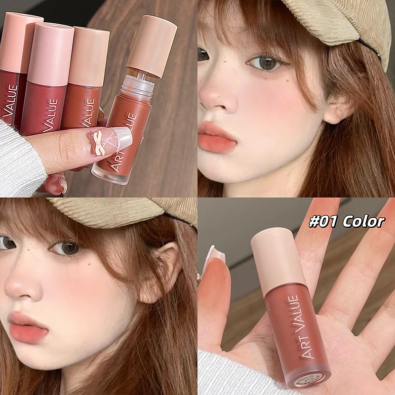 ART VALUE 4 Colors Dual-use Lip And Cheek Balm Blush Lasting Cheek Color Natural Makeup Multi-purpose Blush Cream Lip Stain Tint - Image 4