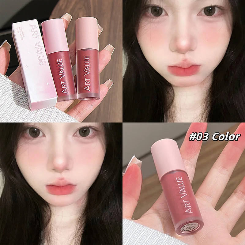 ART VALUE 4 Colors Dual-use Lip And Cheek Balm Blush Lasting Cheek Color Natural Makeup Multi-purpose Blush Cream Lip Stain Tint - Image 3