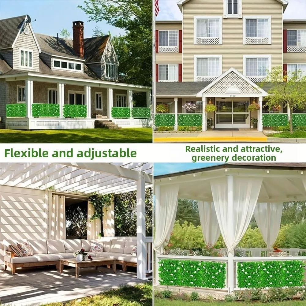 Adjustable Artificial Leaf Privacy Fence Rose Sunflower Decorative Garden Trellis Easy Install Flexible Expandable Privacy Fence - Image 5