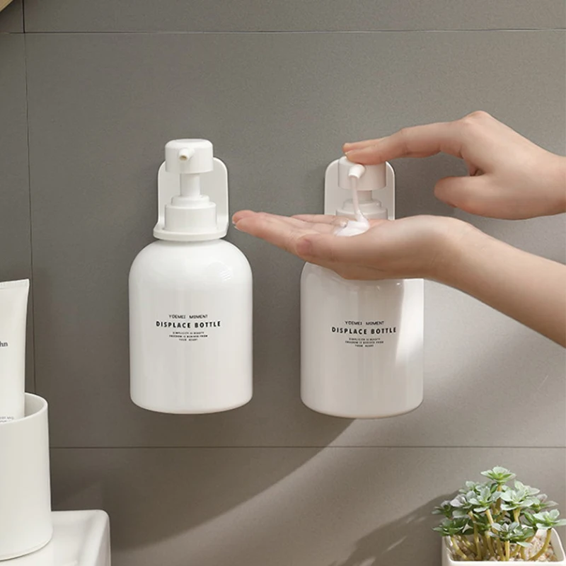 Adjustable Dispenser Bottle Holder Wall Mounted Adhesive Shampoo Lotion Hand Soap Bottle Hanger Bathroom Storage Rack - Image 4