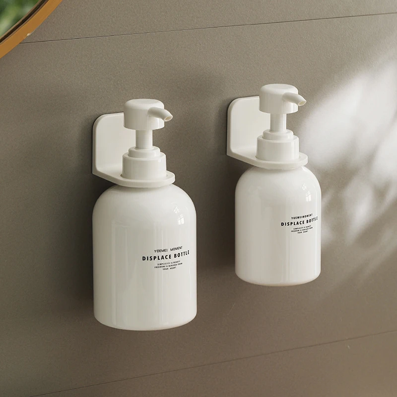Adjustable Dispenser Bottle Holder Wall Mounted Adhesive Shampoo Lotion Hand Soap Bottle Hanger Bathroom Storage Rack - Image 3