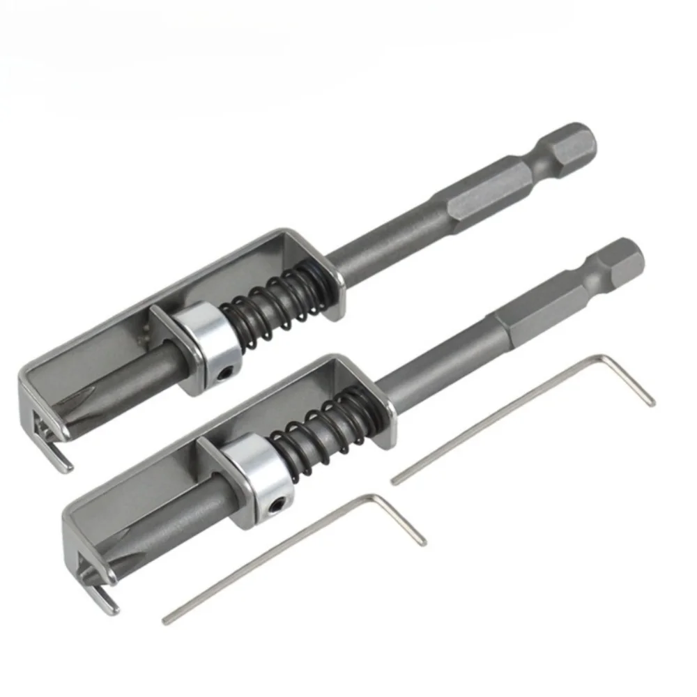 Alloy Steel Spring Positioning Drill Portable Safety Screw Fixation Drill Bit SingleHand Operation Anti Drop Screw Holder Bit - Image 6