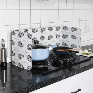Aluminum Foldable Kitchen Gas Stove Baffle Plate Portable Frying Pan Oil Splash Protection Screen Household Kitchen Accessories