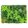 Artificial Plant Wall Reusable Grass Backdrop Wall Panel Plastic Garden Grass Flower Wall Fake Green Plant Hanging Fencing Décor