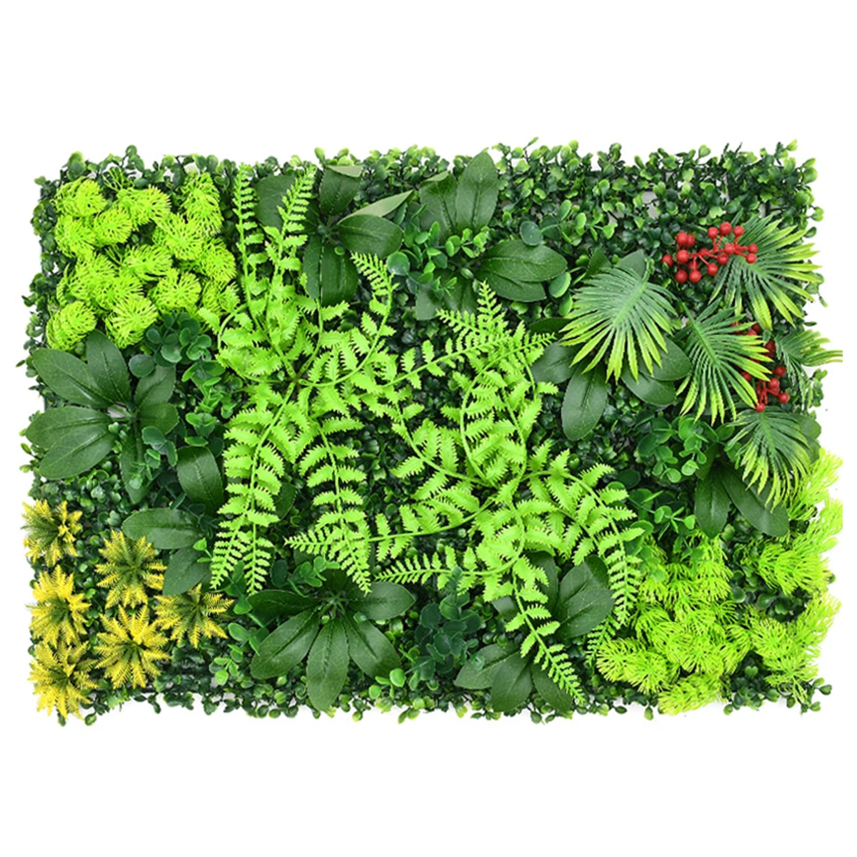 Artificial Plant Wall Reusable Grass Backdrop Wall Panel Plastic Garden Grass Flower Wall Fake Green Plant Hanging Fencing Décor