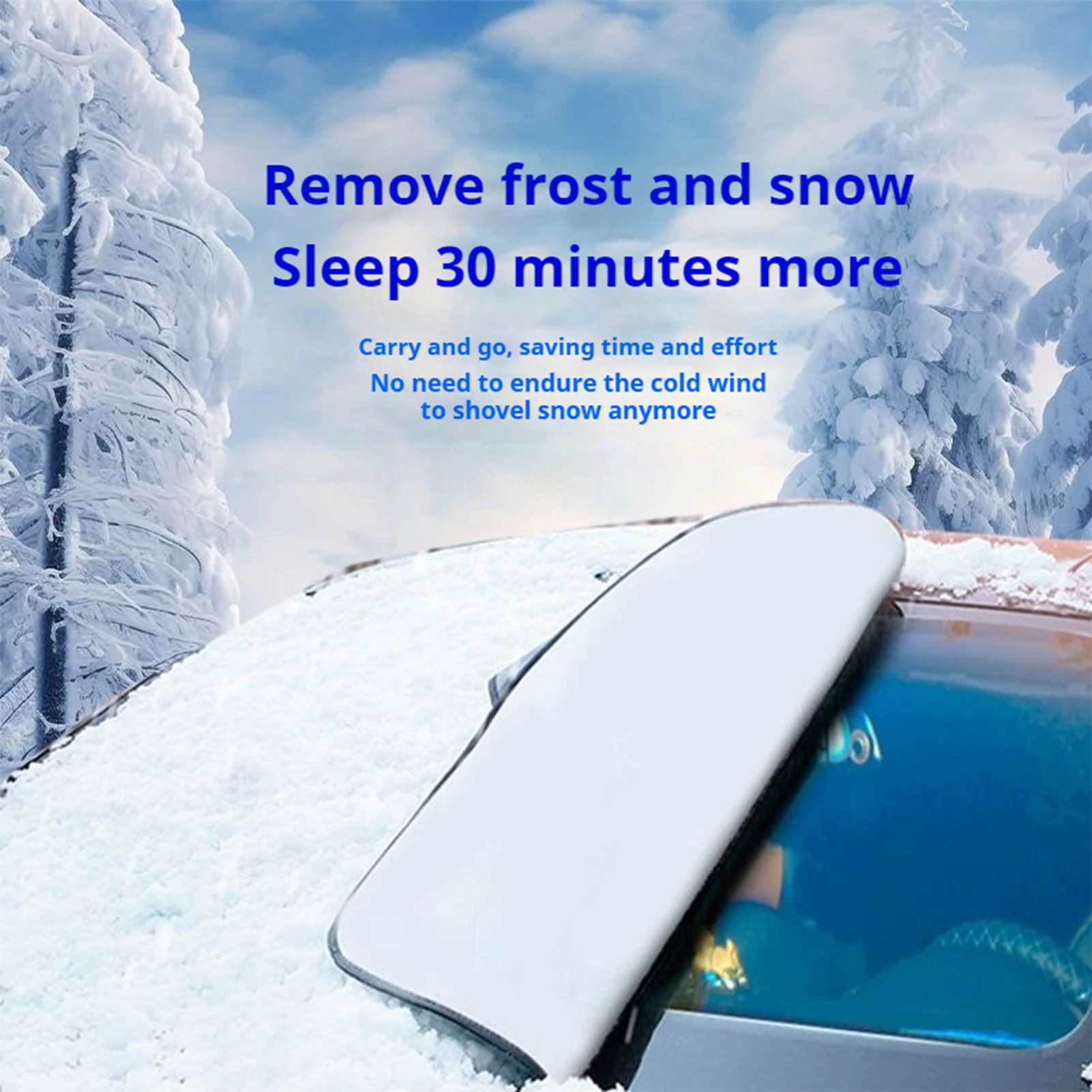 Auto Windshield Snow Cover Anti Snow Frost Protection with Heat Insulation Coating for Car Front Window Winter and Summer Use - Image 2