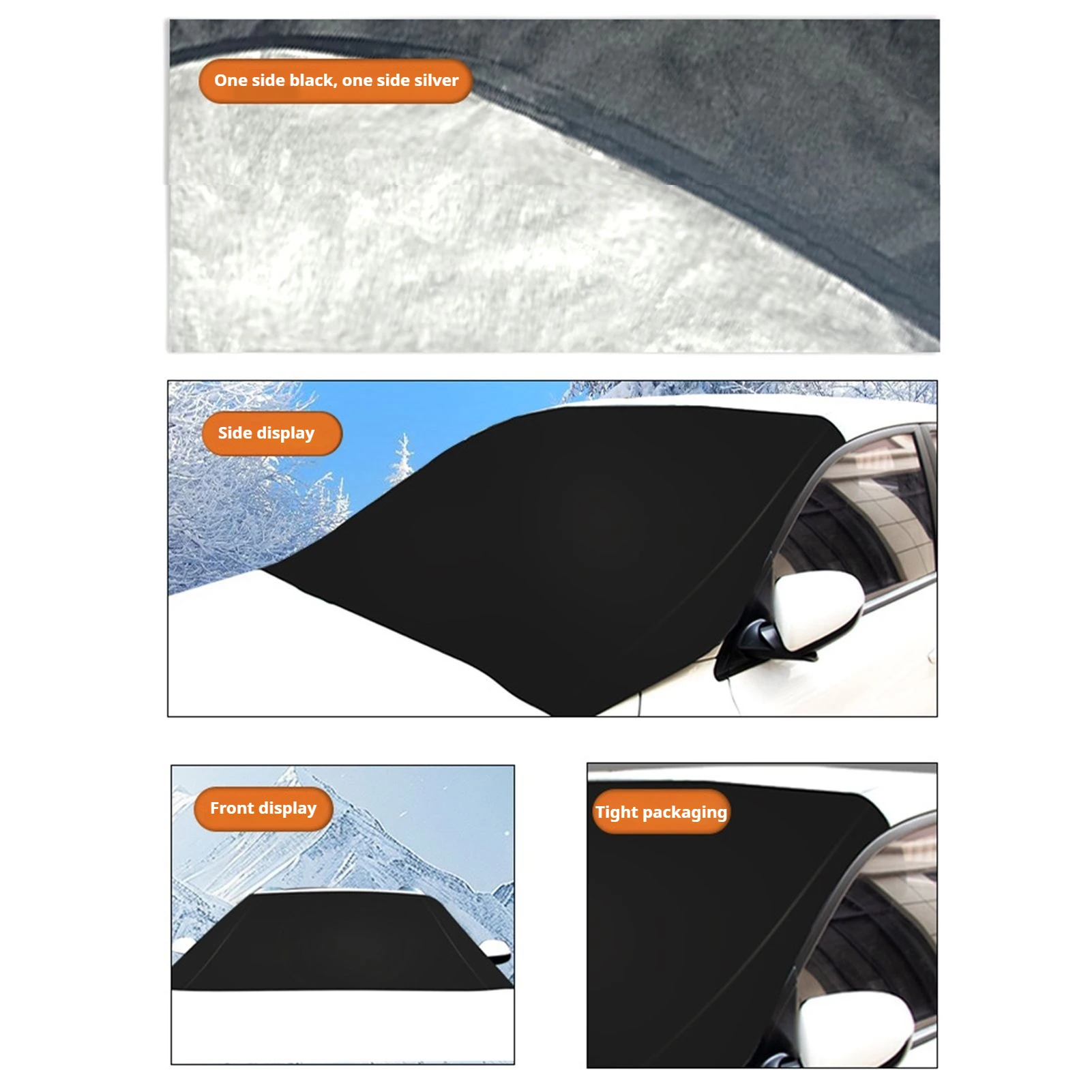 Auto Windshield Snow Cover Anti Snow Frost Protection with Heat Insulation Coating for Car Front Window Winter and Summer Use - Image 5