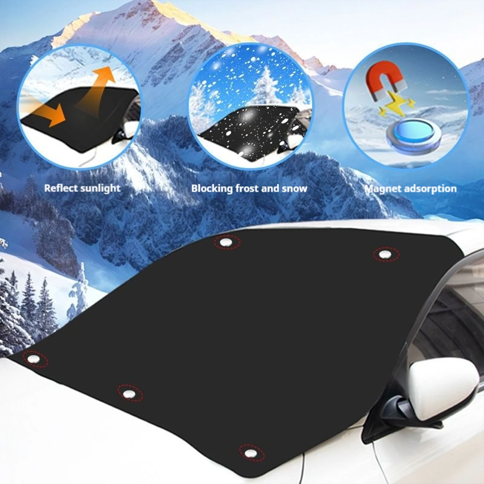 Auto Windshield Snow Cover Anti Snow Frost Protection with Heat Insulation Coating for Car Front Window Winter and Summer Use