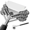 BBQ Grill Accessories Tools，Stainless Steel Grill Rescue Brush Bristle Free for Outdoor Grill Cleaning Brush