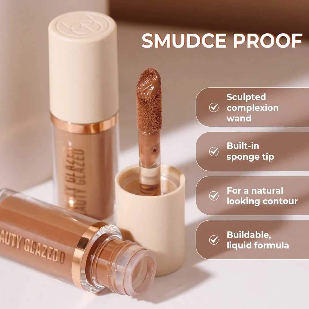 BEAUTY GLAZED Liquid Contour Natural Weightless Long-wearing Smudgeproof Bronzer Face Cosmetics - Image 3