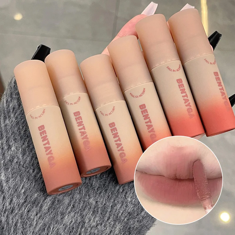 BENTAYGA Autumn Velvet Lip Mud — Matte Finish, Skin-Tone Enhancing Lip Tint, Versatile Nude Makeup, Budget-Friendly for Students - Image 3