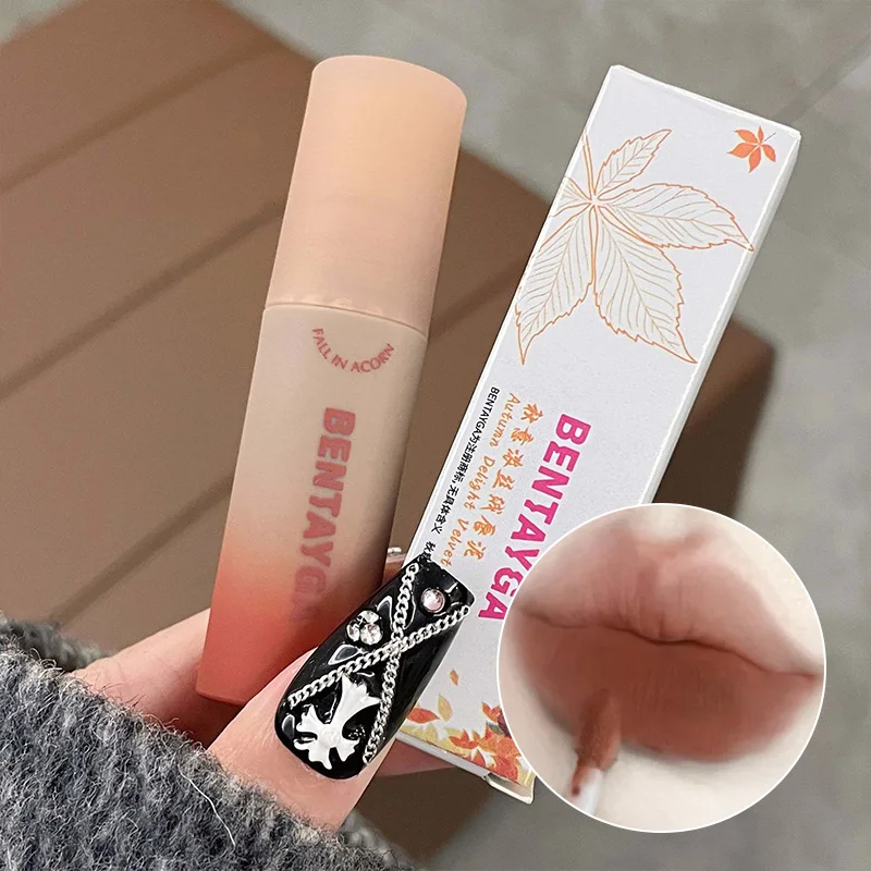 BENTAYGA Autumn Velvet Lip Mud — Matte Finish, Skin-Tone Enhancing Lip Tint, Versatile Nude Makeup, Budget-Friendly for Students - Image 4