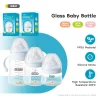 Baby Glass Bottle High Borosilicate 80/160/240ml Wide-mouthed Anti-bloating Clear Scale Newborn Feeding Bottles GB61