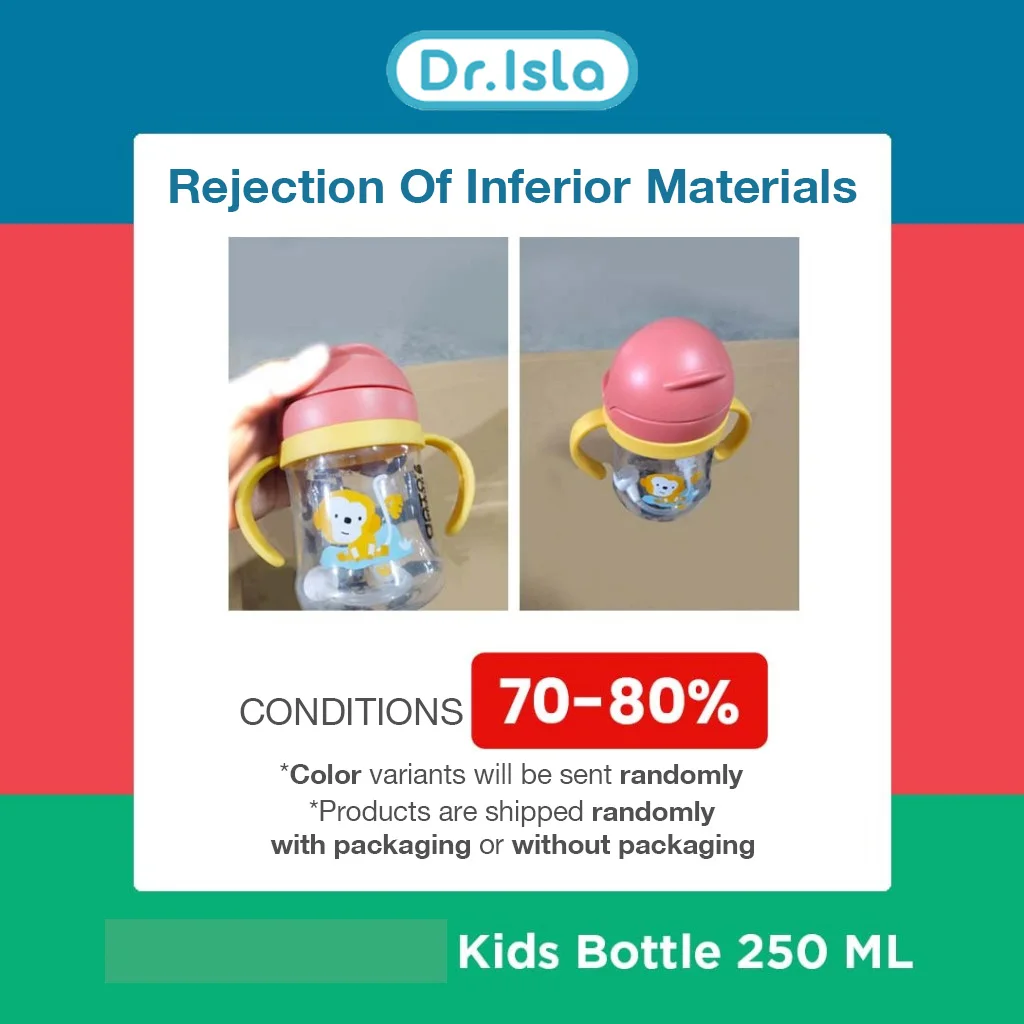 Baby Water Cups 250ML Baby Learning Drinking Cup with Double Handle Flip Lid Leakproof Infants Water Cups Bottle BPA Free - Image 6