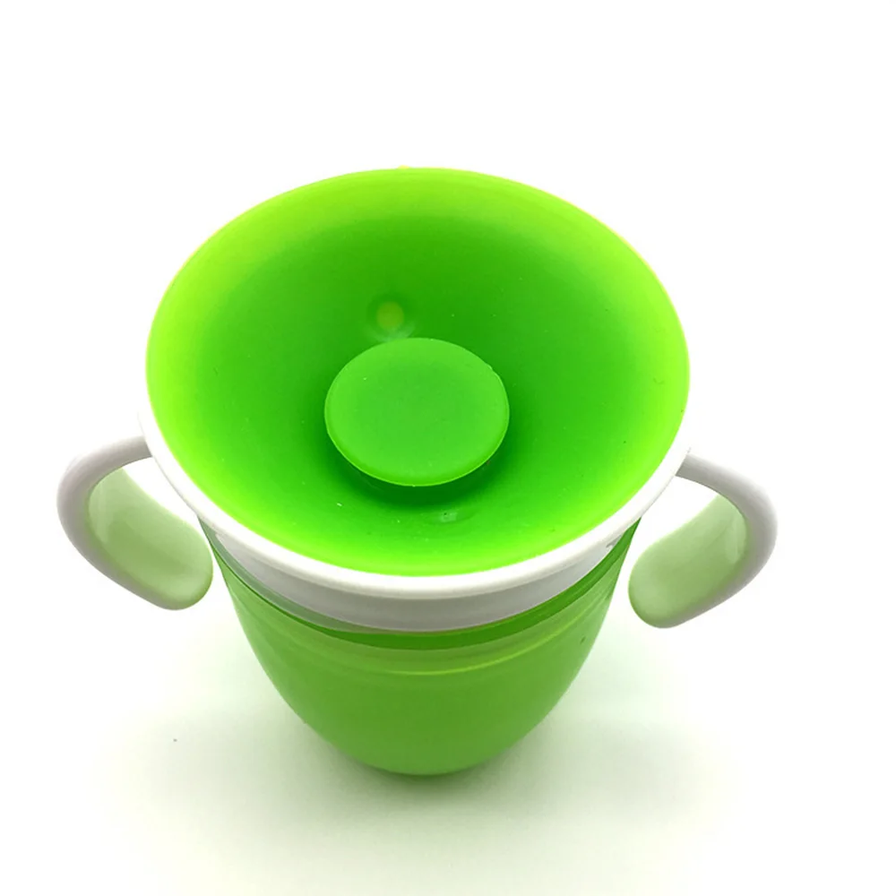 Baby Water Cups 360 Degrees Rotated Baby Learning Drinking Cup with Double Handle Flip Lid Leakproof Infants Water Cups Bottle - Image 4
