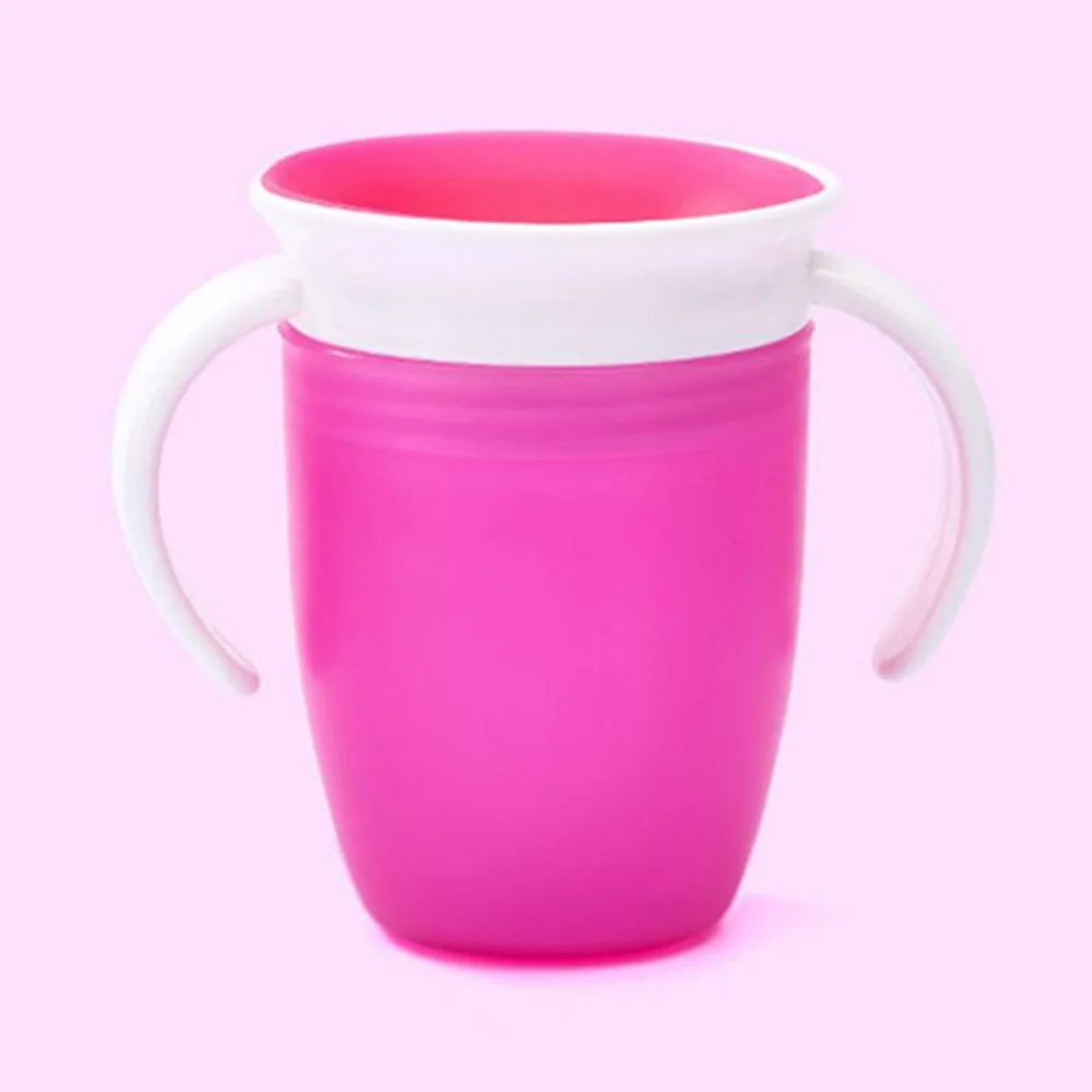 Baby Water Cups 360 Degrees Rotated Baby Learning Drinking Cup with Double Handle Flip Lid Leakproof Infants Water Cups Bottle - Image 5