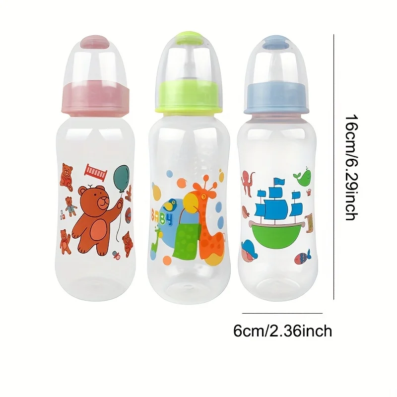 Baby bottle, PP material, without handle, standard mouth and cute pattern, lovely style for baby - Image 5