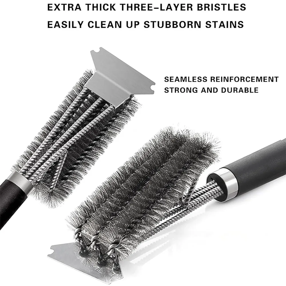 Barbecue Grill BBQ Brush Clean Tool Grill Accessories Stainless Steel Bristles Non-stick Cleaning Brushes Barbecue Accessories - Image 5