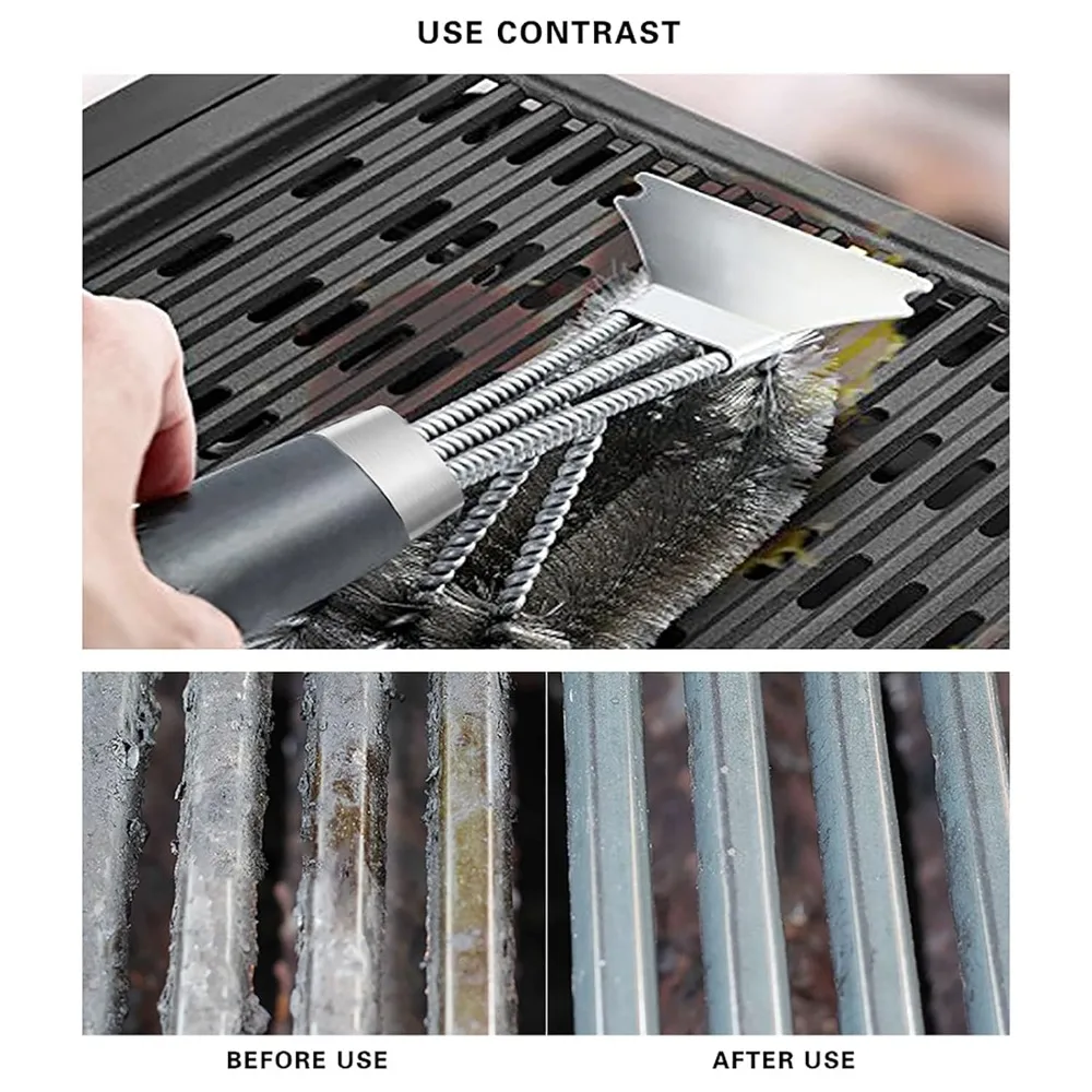Barbecue Grill BBQ Brush Clean Tool Grill Accessories Stainless Steel Bristles Non-stick Cleaning Brushes Barbecue Accessories - Image 4