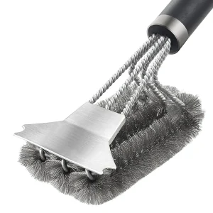 Barbecue Grill BBQ Brush Clean Tool Grill Accessories Stainless Steel Bristles Non-stick Cleaning Brushes Barbecue Accessories