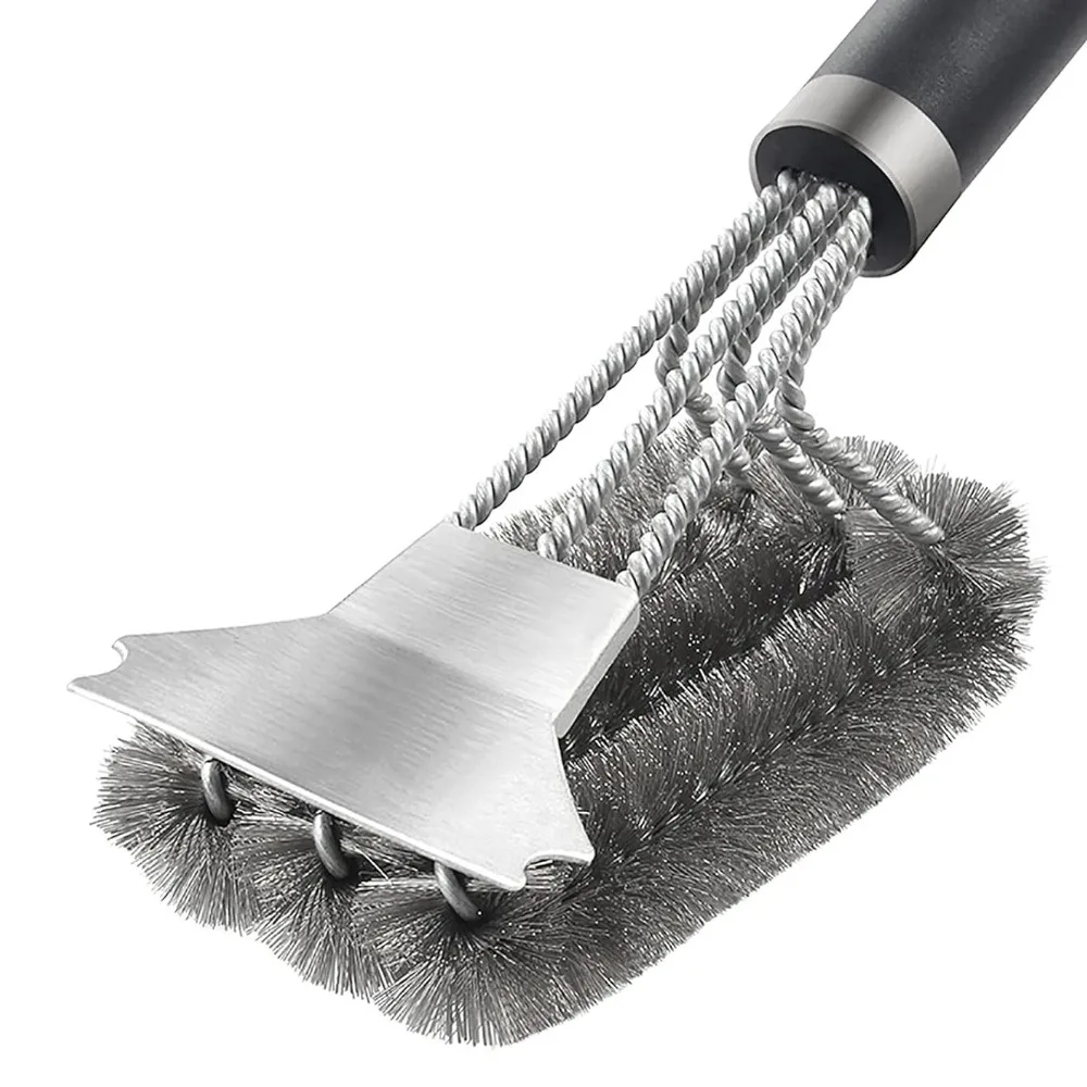 Barbecue Grill BBQ Brush Clean Tool Grill Accessories Stainless Steel Bristles Non-stick Cleaning Brushes Barbecue Accessories