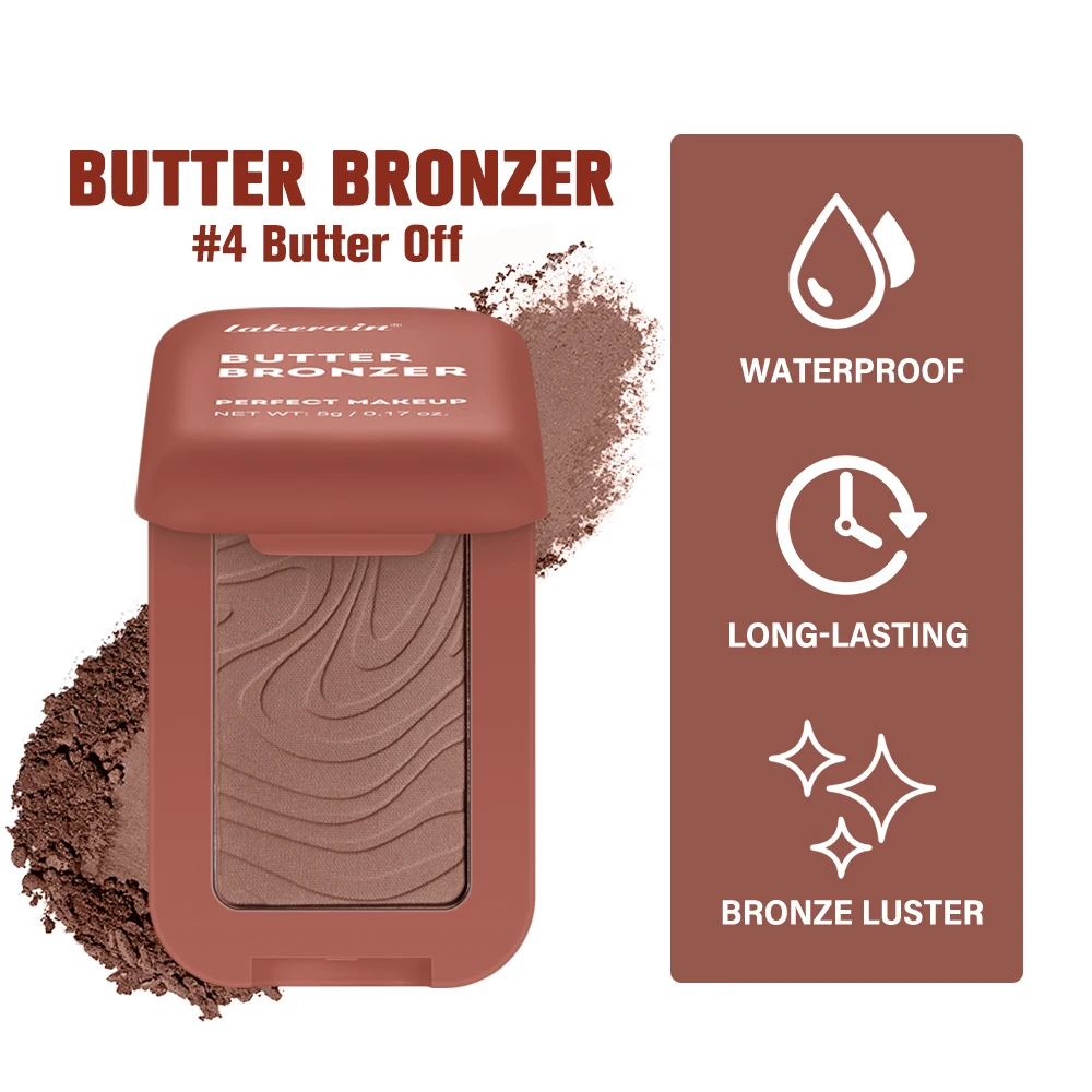Bronzer Butter Bronzer for Dark Complexions Contour Palette with Matte Brown Shades for Nose Cheek and Profile Natural Nude Make - Image 3