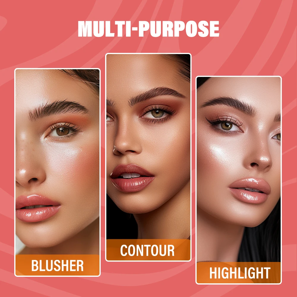 Bronzer Butter Bronzer for Dark Complexions Contour Palette with Matte Brown Shades for Nose Cheek and Profile Natural Nude Make - Image 5