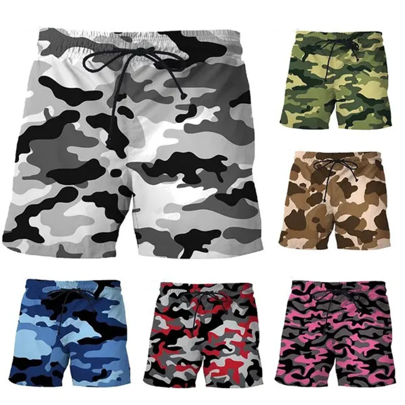 Camouflage 3D Printed Short Pants Men's Outdoor Sports Board Shorts Unisex Fashion Casual Swimming Shorts Beach Trunks Clothing - Image 2