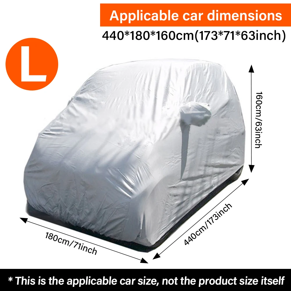 Car Cover Waterproof UV Protection All Weather Dustproof Outdoor Universal Fit for Most Cars Full Protection - Image 4