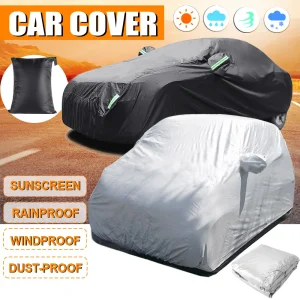 Car Cover Waterproof UV Protection All Weather Dustproof Outdoor Universal Fit for Most Cars Full Protection