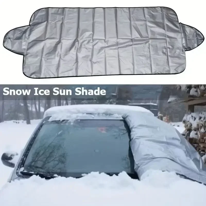Car Exterior Protection Snow Blocked Car Covers Snow Ice Protector Visor Sun Shade Front Rear Windshield Cover Block Shields - Image 3