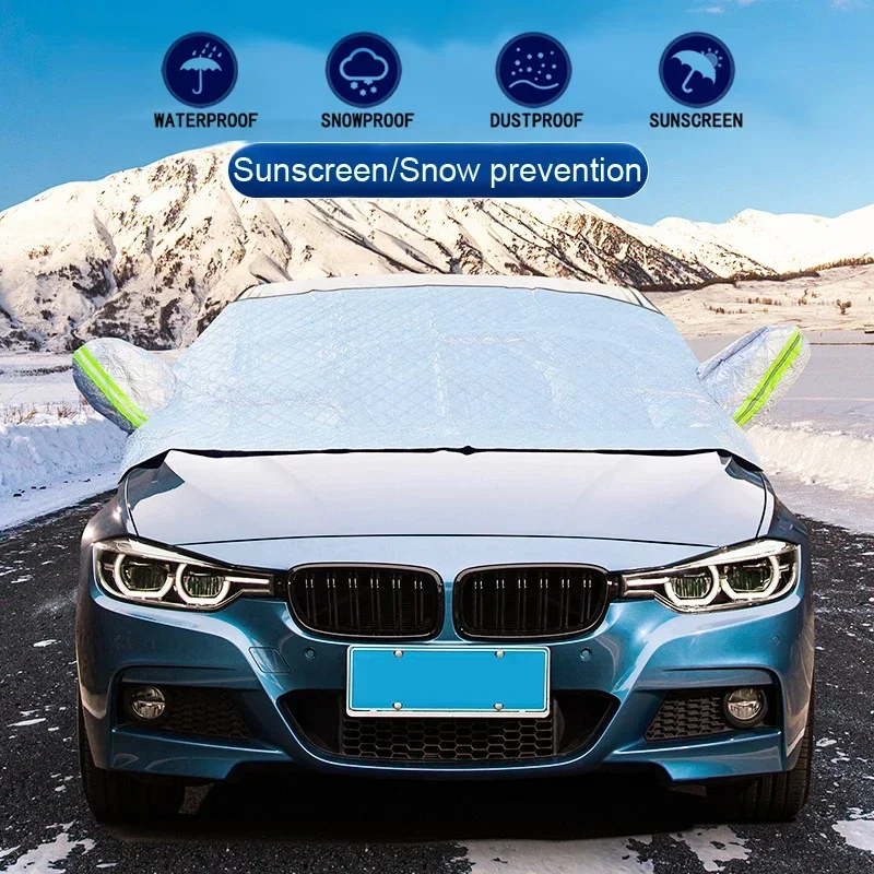 Car Front Windscreen Antifreeze Cover Car Clothing Cover Cover Snow, Frost, Snow, Sun, Heat Insulation and Sunshade for Car - Image 3