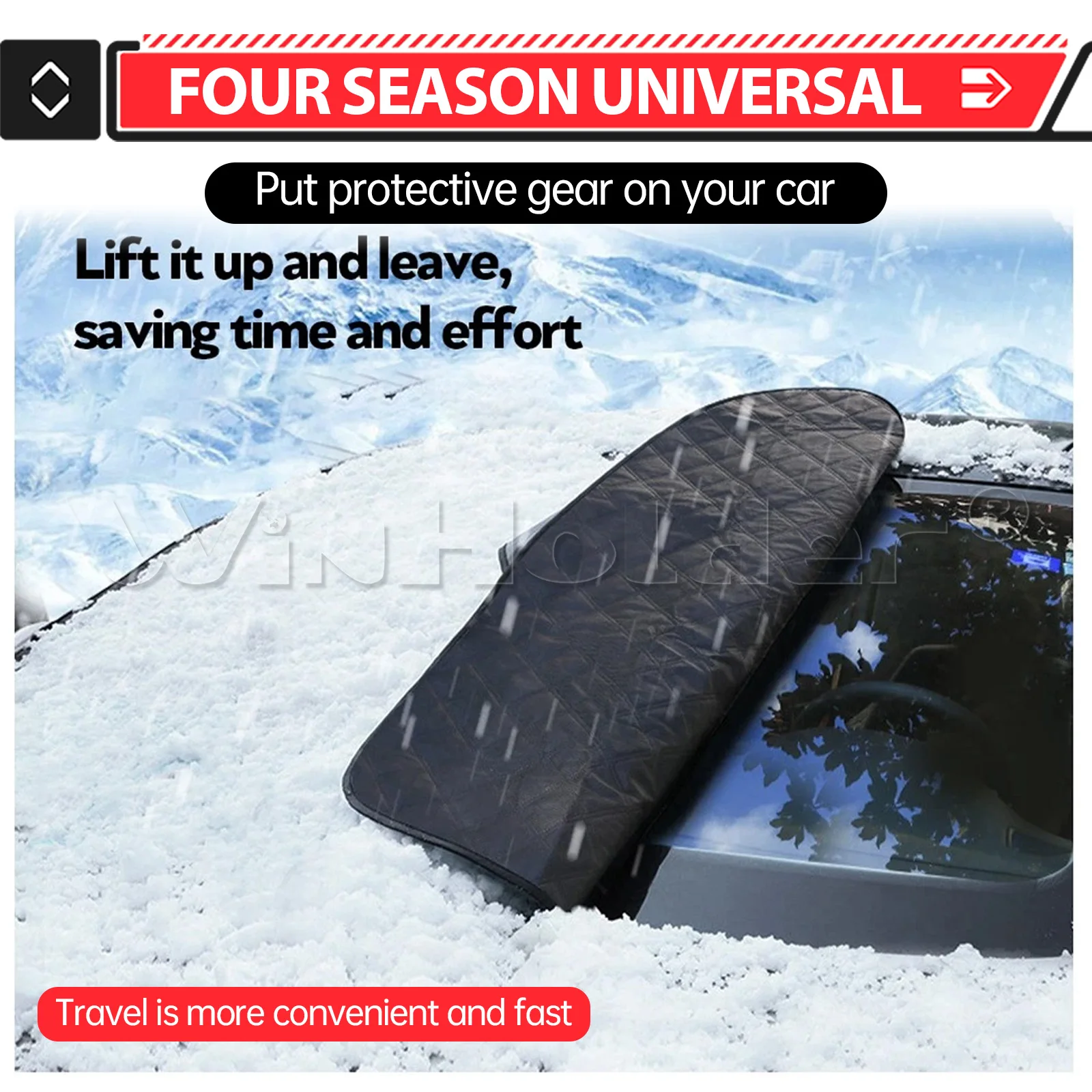 Car Magnetic Windshield Snow Cover WAaterproof Windproof Protection Snow Ice Sun Frost Defense Universal for SUV Truck Sedan Van - Image 6