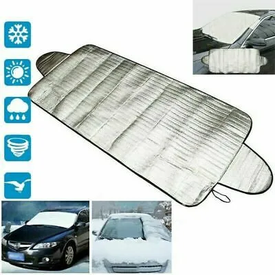 Car Windscreen Cover Front Cover Anti Snow Frost Ice Shield Dust Protector Heat Sun Mat Car Window Screen Frost Large Snow Cover - Image 5