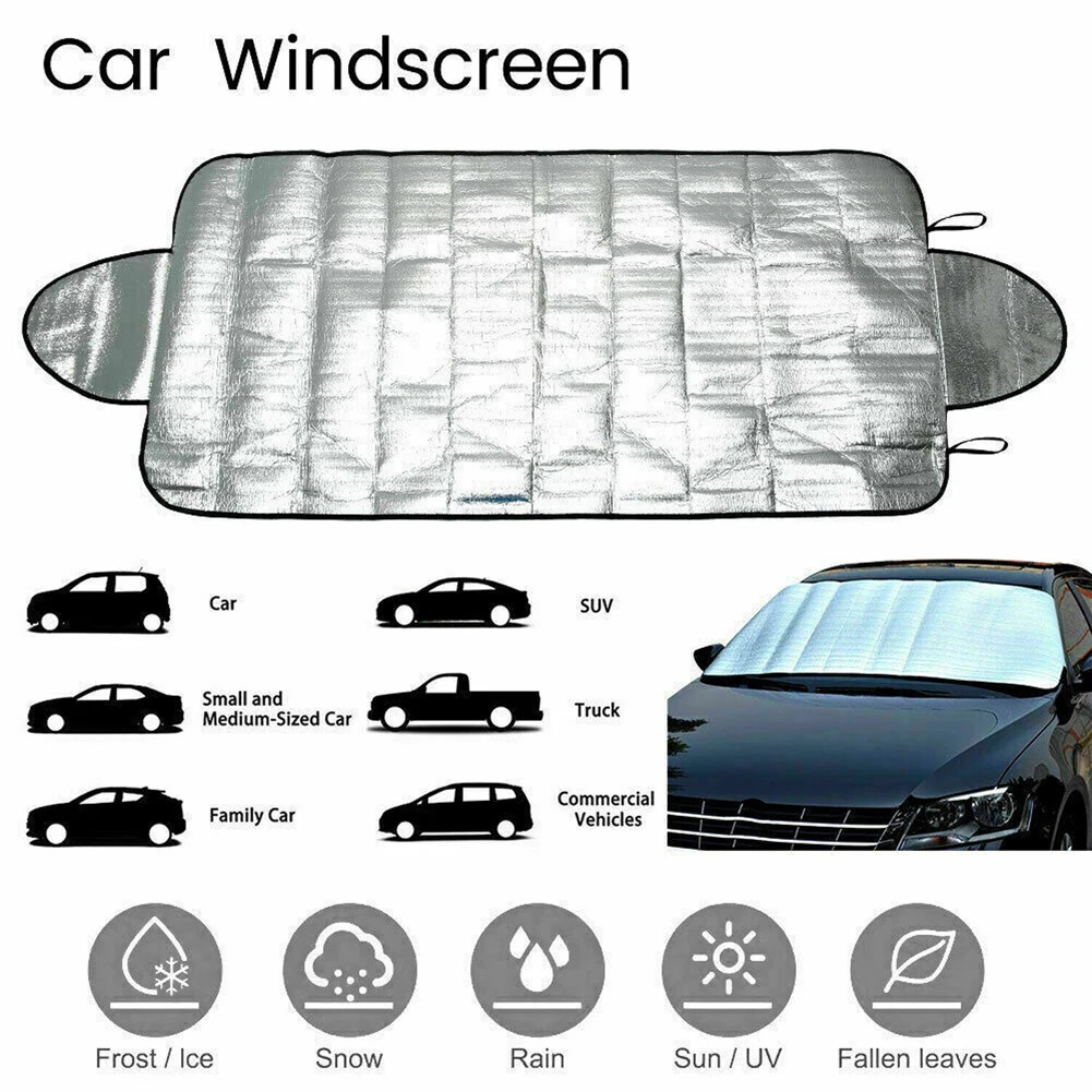 Car Windscreen Windshield Frost Cover Ice Snow Shield Front Protector Auto UV Protection Curtain Car Shade Cover - Image 3